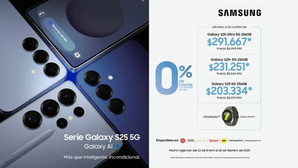 Samsung lanza serie S25 de celulares con mayor poder de inteligencia artificial; hay sorpresa con Shakira Precios Samsung Galaxy S25. Foto: cortesía Samsung.