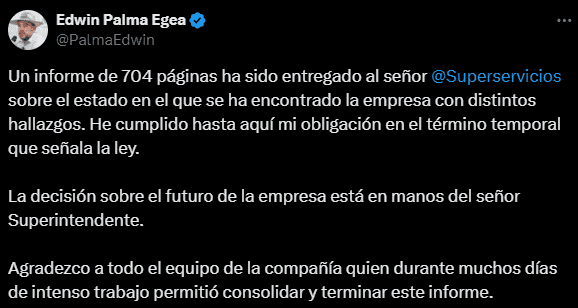 Edwin Palma entregó balance tras intervención de Air-e: ¿Cuáles son los hallazgos? Edwin Palma entregó balance tras intervención de Air-e: ¿Cuáles son los hallazgos?