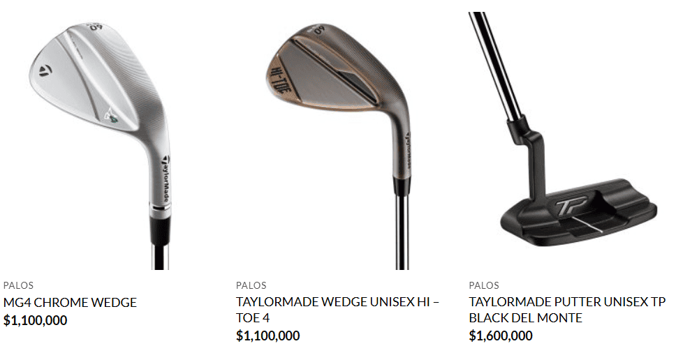 
Palos de golf TaylorMade. Foto: captura de pantalla de la página TaylorMade. 