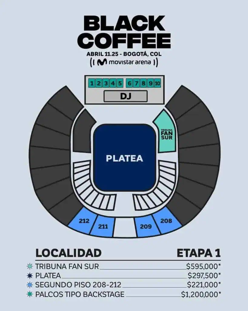 Black Coffee en Bogotá: Estas son las fechas de preventa y los precios Black Coffee en Bogotá.