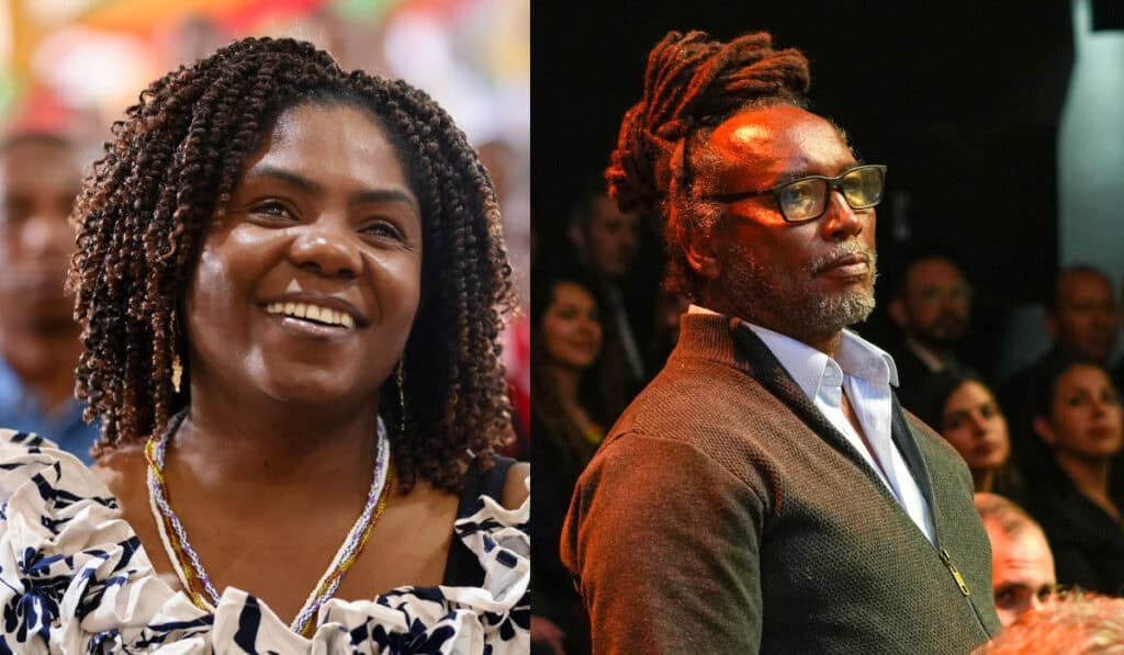 Francia Márquez, exministra de Igualdad y Carlos Rosero, nuevo ministro de Igualdad