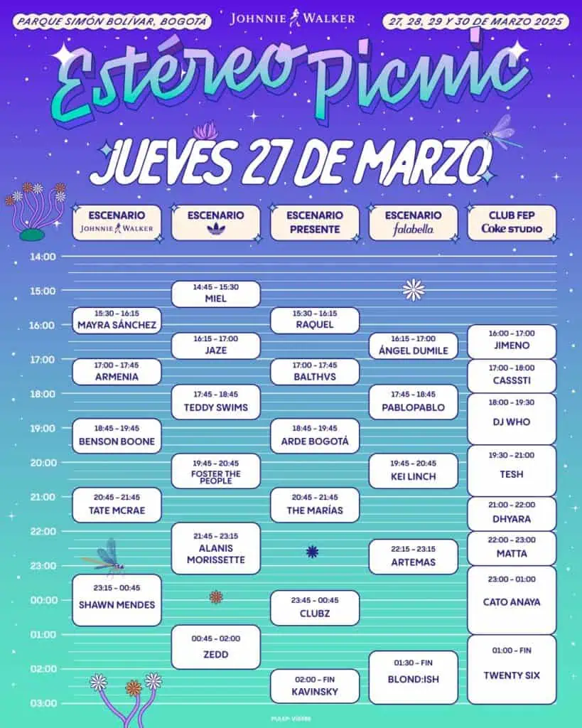 Así puede ganarse una de las 30 boletas dobles para ir gratis al Festival Estéreo Picnic 2025 Así puede ganarse una de las 30 boletas dobles para ir gratis al Festival Estéreo Picnic 2025