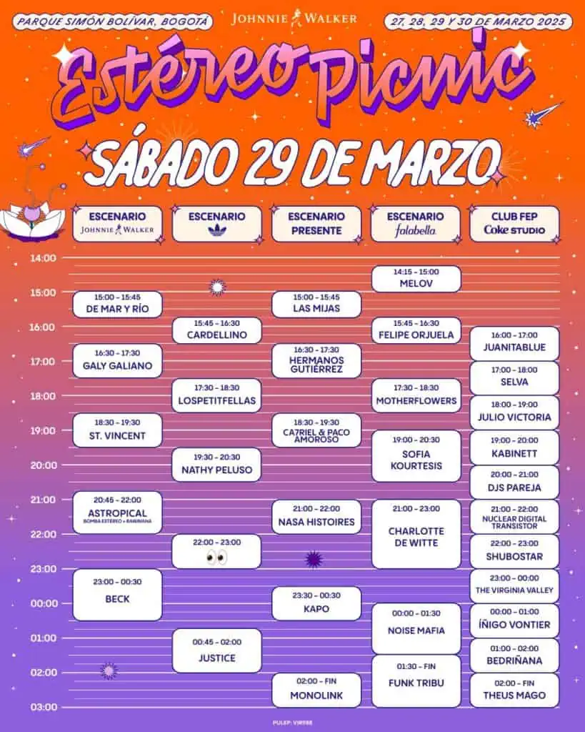Así puede ganarse una de las 30 boletas dobles para ir gratis al Festival Estéreo Picnic 2025 Así puede ganarse una de las 30 boletas dobles para ir gratis al Festival Estéreo Picnic 2025