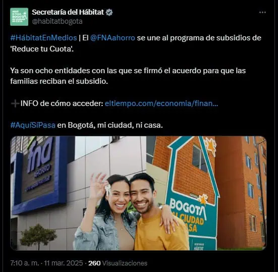 Fondo Nacional del Ahorro se suma a importante programa para subsidios de vivienda en Bogotá Fondo Nacional del Ahorro se suma a importante programa para subsidios de vivienda en Bogotá