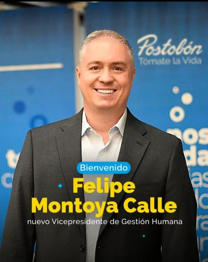 Postobón designó a Felipe Montoya Calle como nuevo vicepresidente de Gestión Humana Felipe Montoya Calle nuevo videpresidente de Gestión Humana. Foto: tomada del LinkedIn de Postobón.