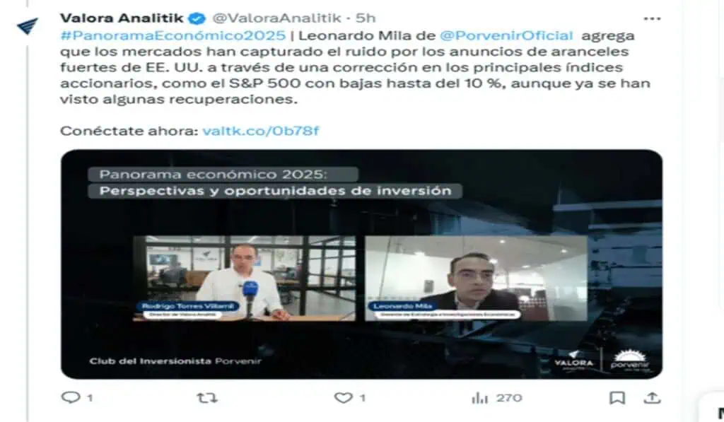 Foro panorama económico 2025 de Valora Analitik y Porvenir: retos y oportunidades claves para el año Foro económico Valora Analitik y Porvenir