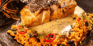 Plato de Gallo Colorado, nuevo restaurante de Grupo Serrata.