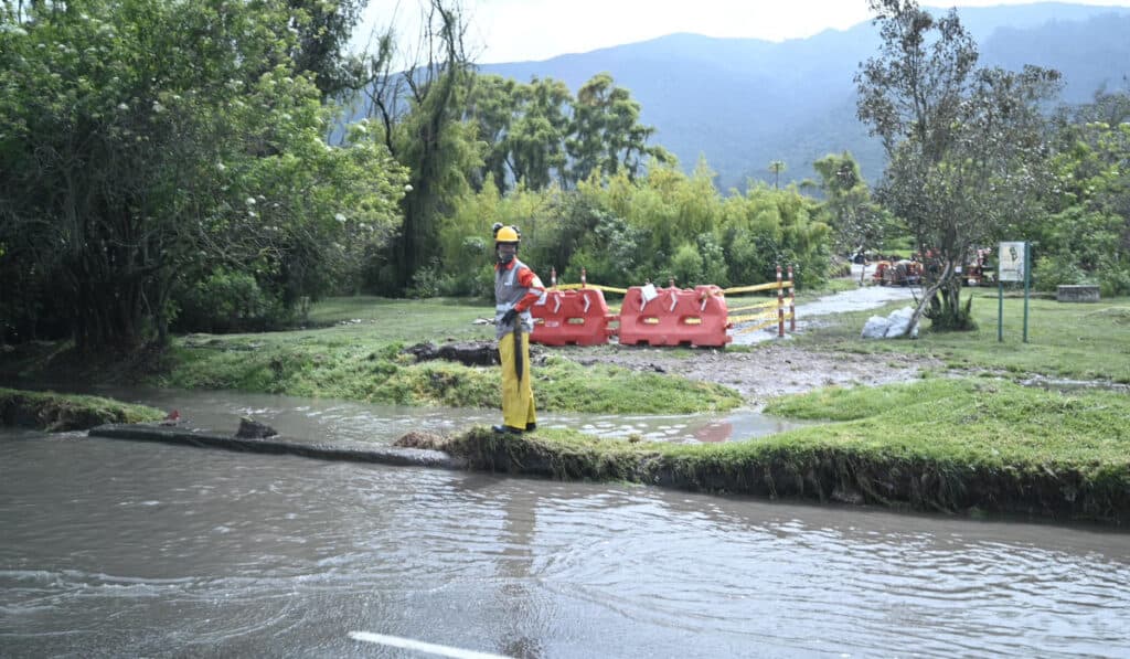 Inundaciones en la Autopista Norte de Bogotá