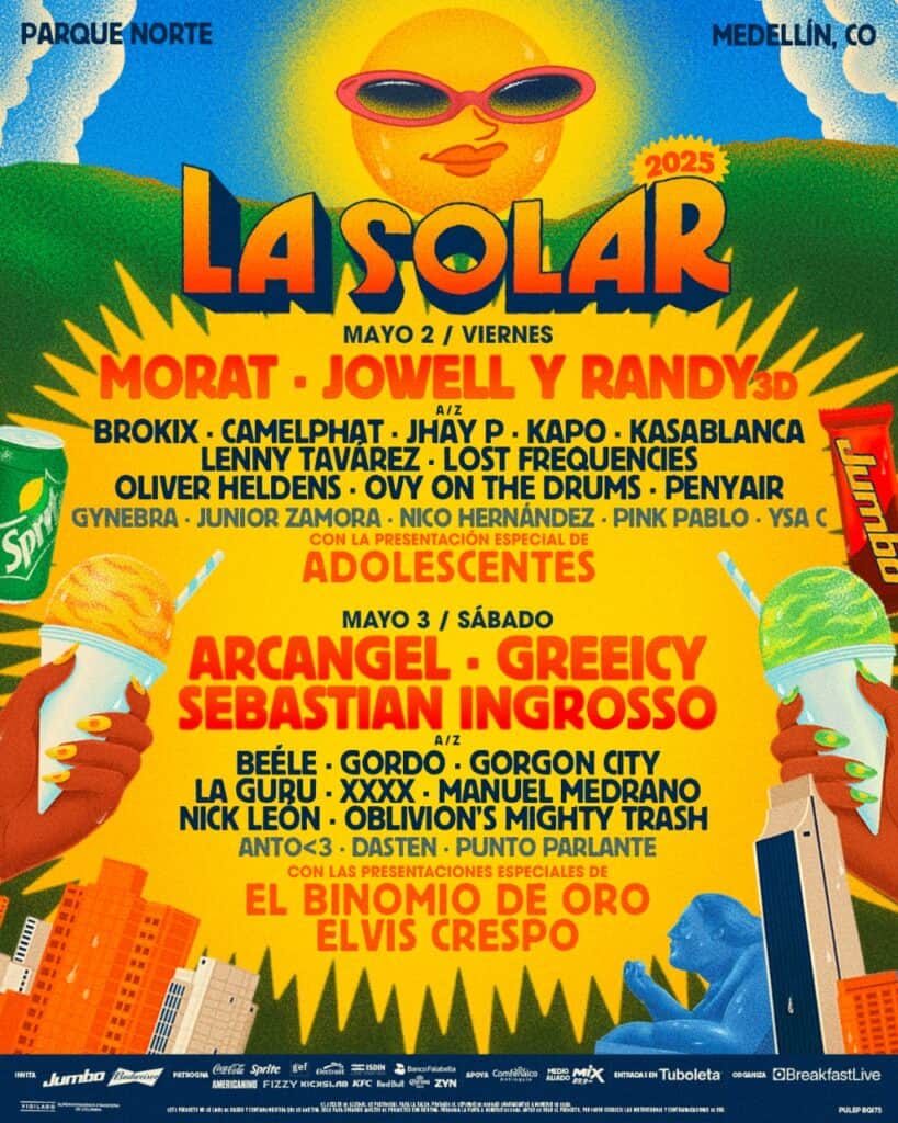 Estos son los artistas que se presentarán en La Solar 2025: Ya hay fecha de preventa
