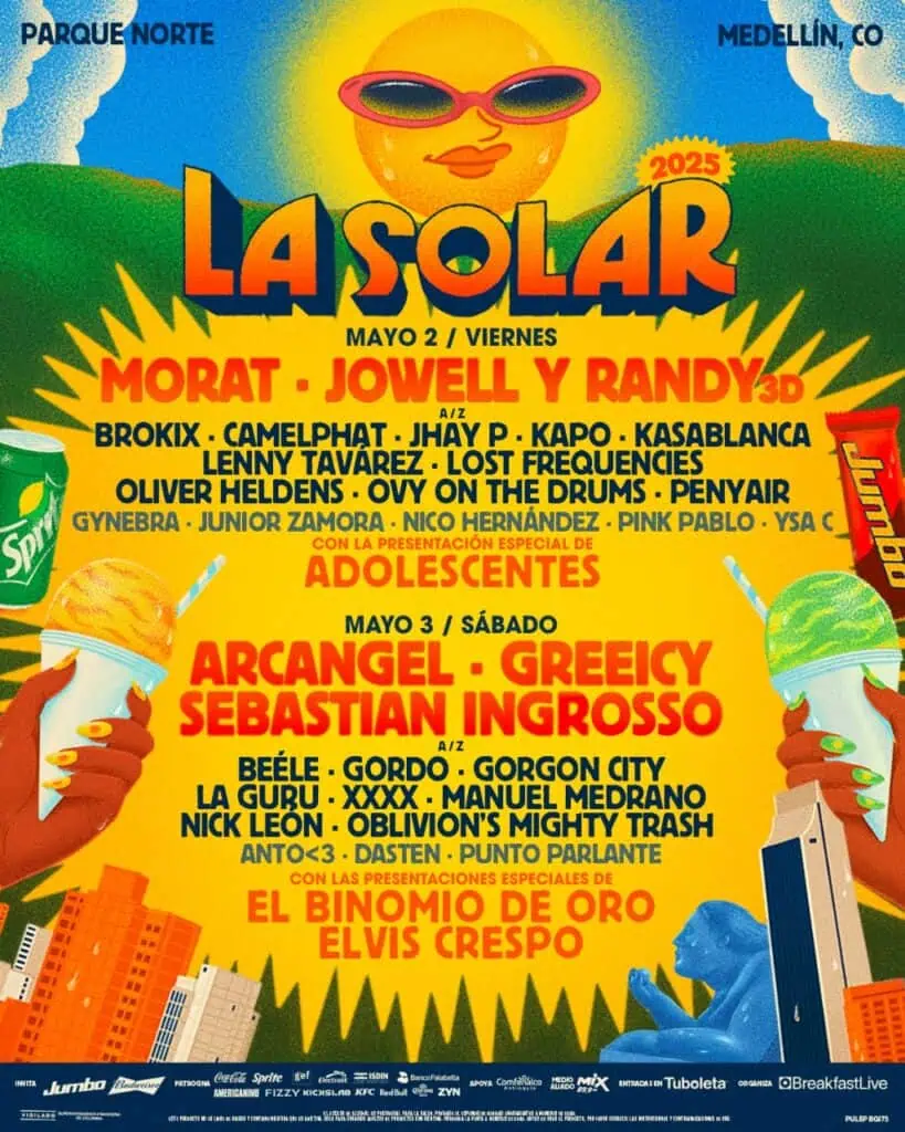 Estos son los artistas que se presentarán en La Solar 2025: Ya hay fecha de preventa Estos son los artistas que se presentarán en La Solar 2025: Ya hay fecha de preventa