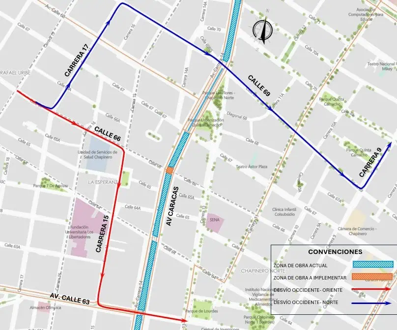 Hay nuevos cierres en importante tramo de la Av Caracas por obras de la Línea 1 del metro de Bogotá Hay nuevos cierres en importante tramo de la Av Caracas por obras de Línea 1 del metro de Bogotá