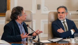 Presidente Gustavo Petro y ministro del Interior, Armando Benedetti