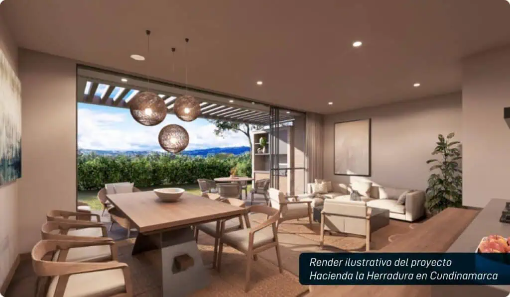Chía se potencia como polo de inversión inmobiliaria cerca a Bogotá: ¿cuáles son sus ventajas competitivas? Render ilustrativo Hacienda Herradura
