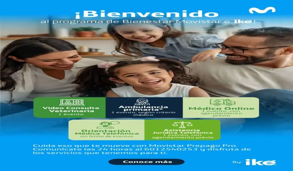 Movistar e Iké amplían oferta prepaga con servicios de asistencia en salud, emergencia y mascotas Movistar e Iké beneficios clientes prepago
