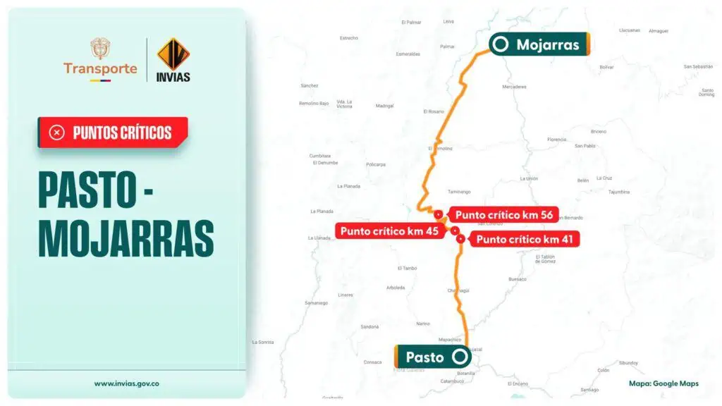 Cierre en vía Panamericana impacta precios y abastecimiento en el suroccidente de Colombia Tramo del cierre