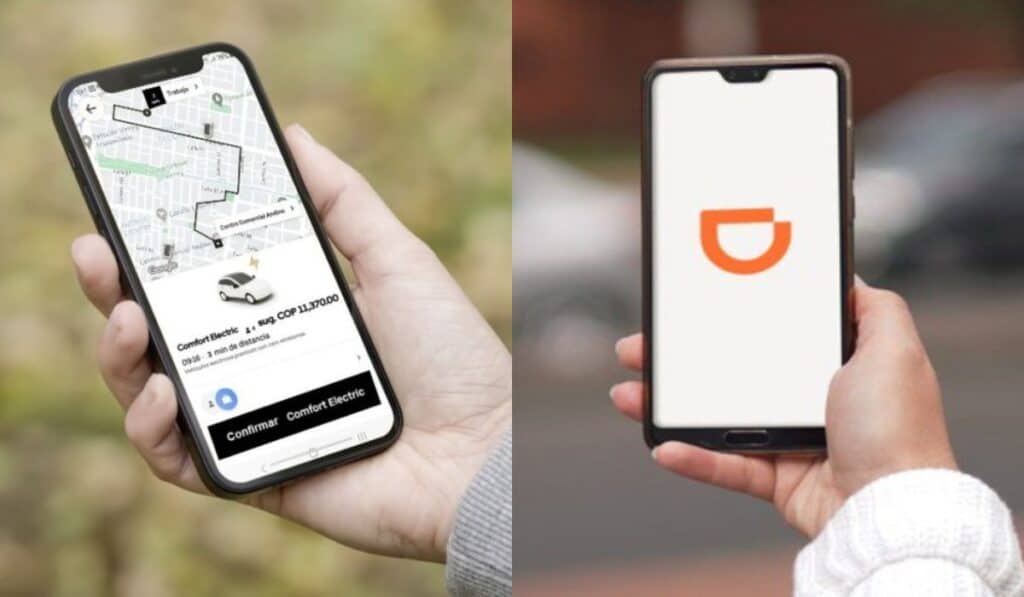 Uber y DiDi plataformas de transporte