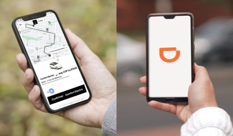 Uber y DiDi plataformas de transporte