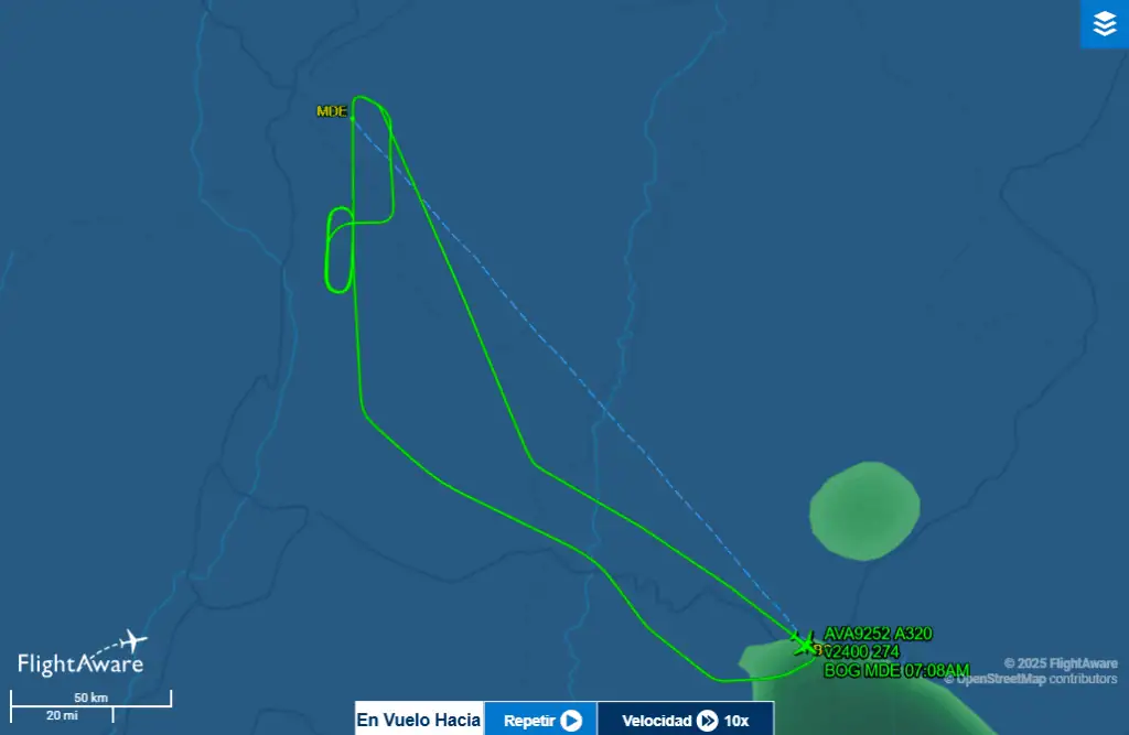 Mal clima afecta vuelos en Rionegro: cancelaciones y desvíos en el José María Córdova Vuelo devuelto a Bogotá