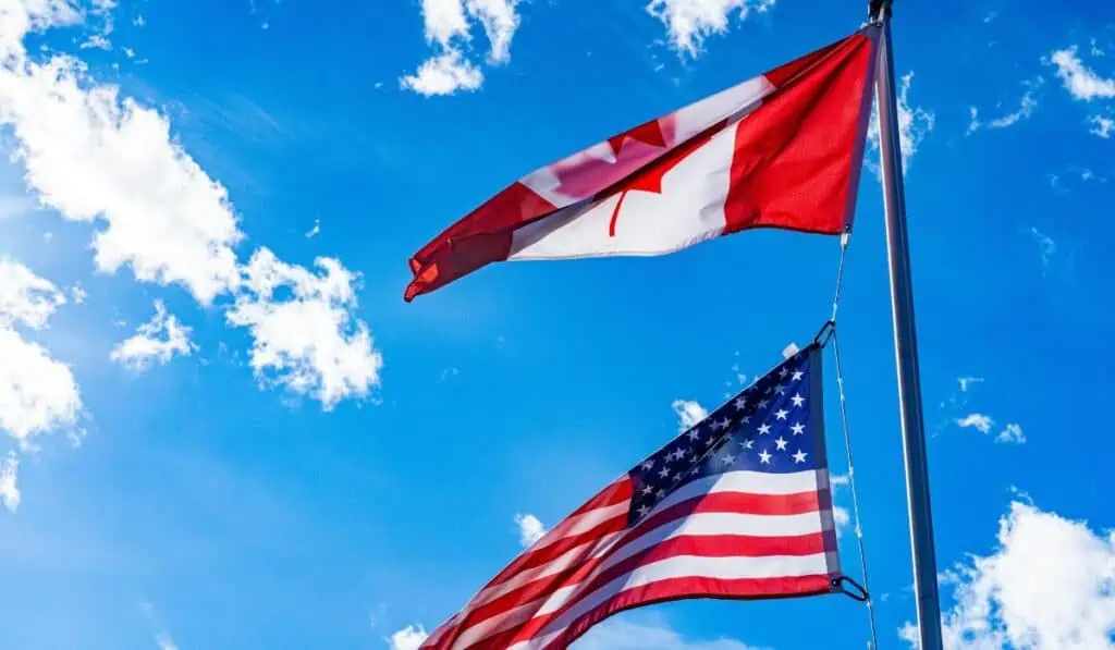 Por guerra comercial, reservas de vuelos de Canadá a EE. UU. han caído 70 % para 2025 Estados Unidos y Canadá