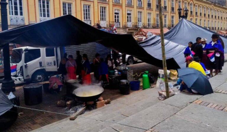 Minga indígena se toma la Plaza de Bolívar en Bogotá este 3 de abril: ¿Por qué?