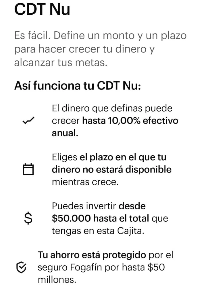 Tasa de interés en el CDT Nu tuvo una importante reducción: ¿En cuánto quedó? Tasa de interés en el CDT Nu tuvo una importante reducción: ¿En cuánto quedó?