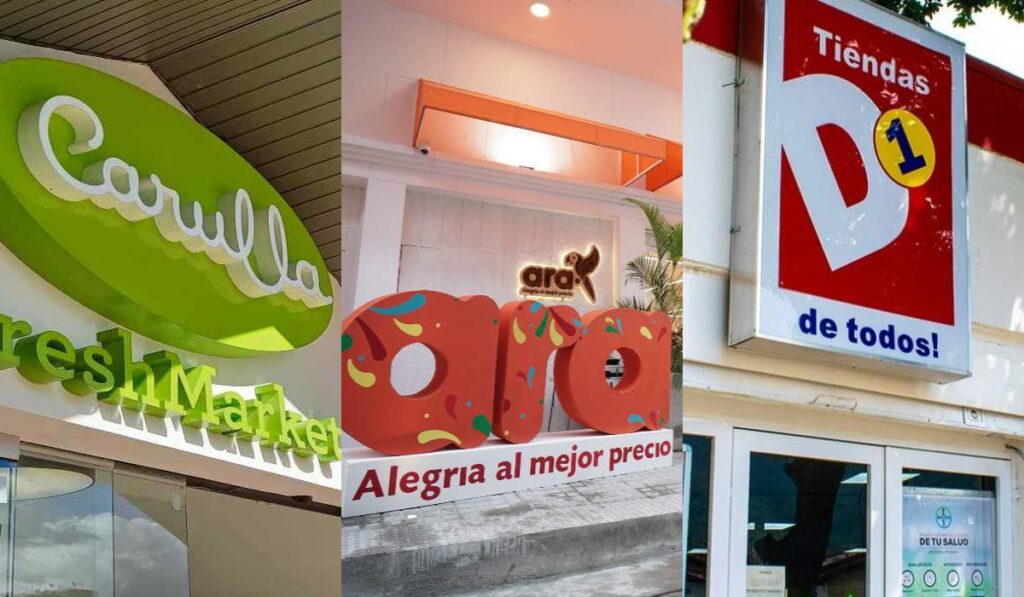 Carulla, Tiendas Ara y Tiendas D1