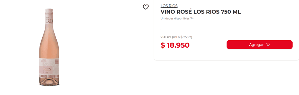 Vinos de alta calidad de Tiendas D1 que se pueden comprar por menos de $30.000 Vino Rosé Los Rios