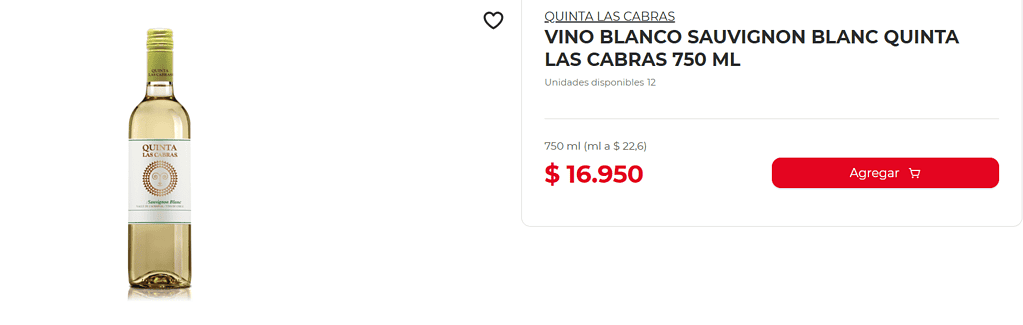 Vinos de alta calidad de Tiendas D1 que se pueden comprar por menos de $30.000 Vino blanco Sauvignon Blanc. Foto: captura de pantalla.