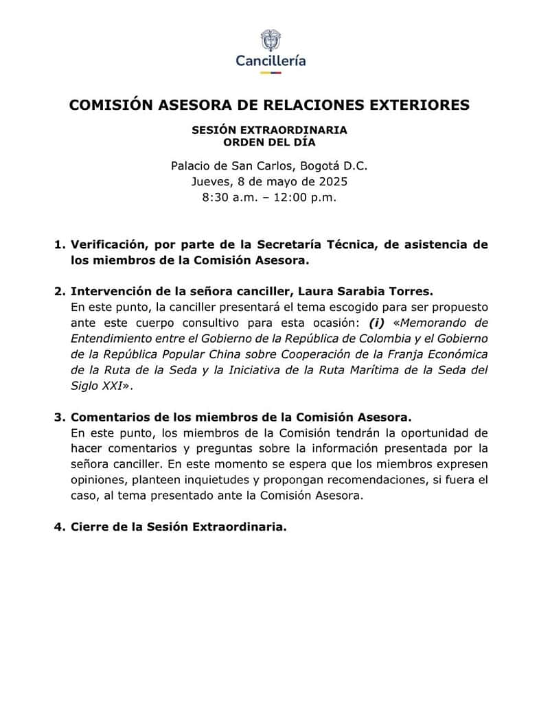 Colombia tiene todo listo para unirse a la nueva Ruta de la Seda liderada por China Cancillería sobre la nueva ruta de la seda