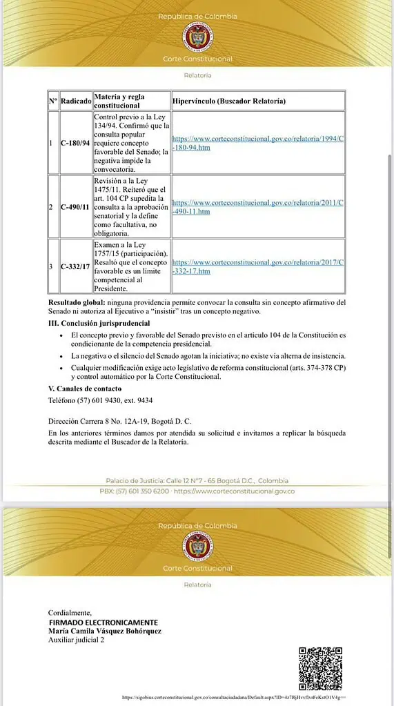 Corte Constitucional confirma que consulta popular no se puede decretar como busca Petro Corte Constitucional confirma que consulta popular no se puede decretar como busca Petro