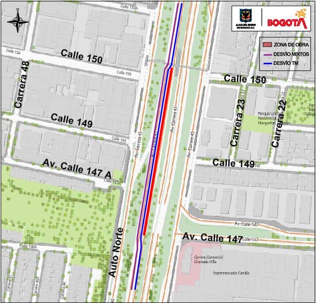 Autopista Norte en Bogotá tendrá cierre en esta calzada exclusiva: Así será el plan de manejo