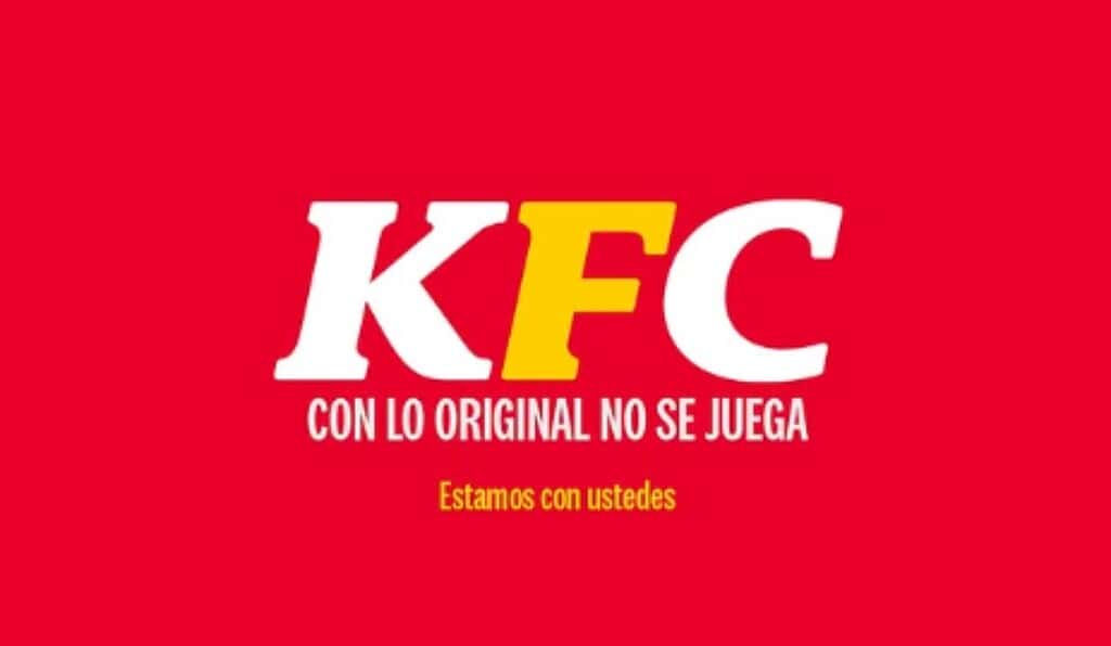 Mensaje de KFC en apoyo a Frisby