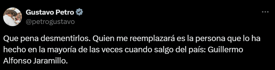 Mensaje de Petro sobre nombramiento