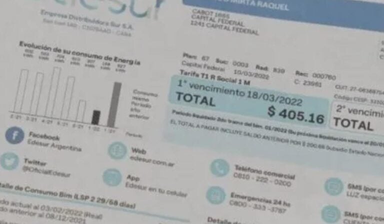 Personas deben pagar cuota alimentaria en recibo de la luz