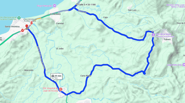 Rutas alternas - Alternativa 1