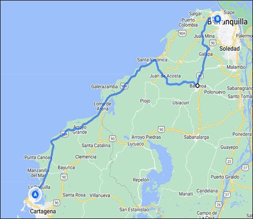 Rutas alternas - Alternativa 2.