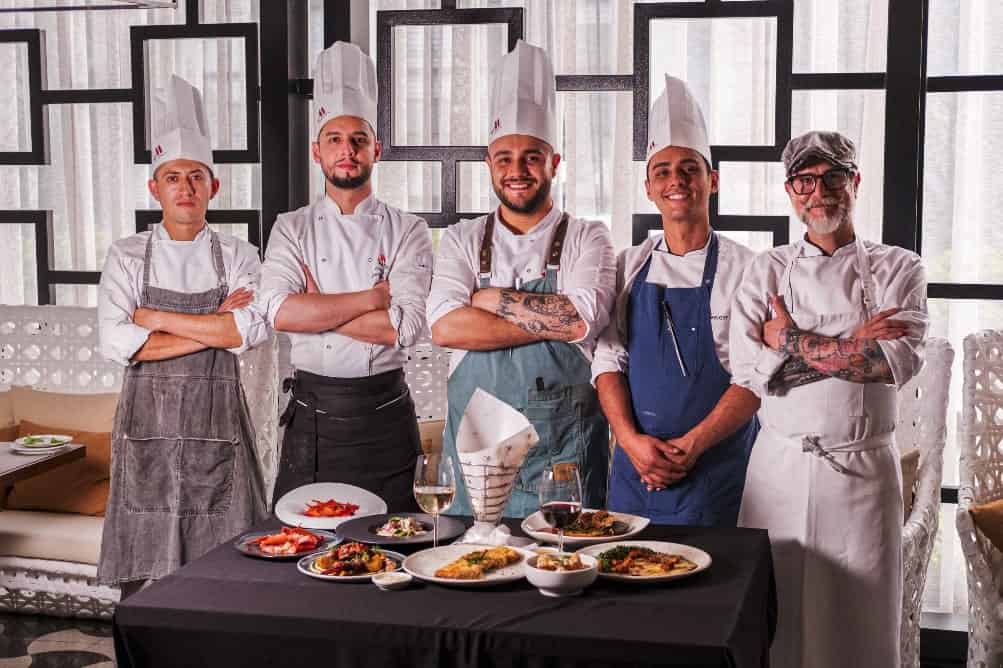 Los chefs que crearon la nueva carta. Foto: cortesía Marriot Bogotá.