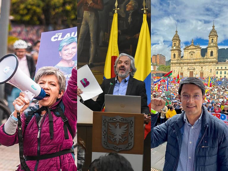 Claudia López, Juan Daniel Oviedo y Camilo Romero