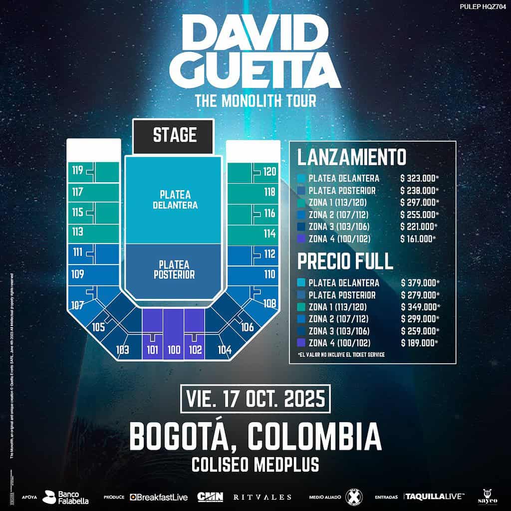 Precios David Guetta. Foto: cortesía BreakFast Live. 