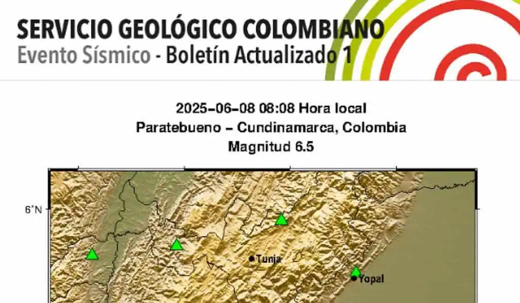 Fuerte sismo de magnitud 6,5 sacudió Bogotá y centro de Colombia Sismo centro de Colombia