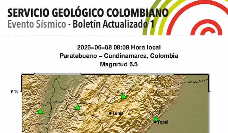 Sismo centro de Colombia