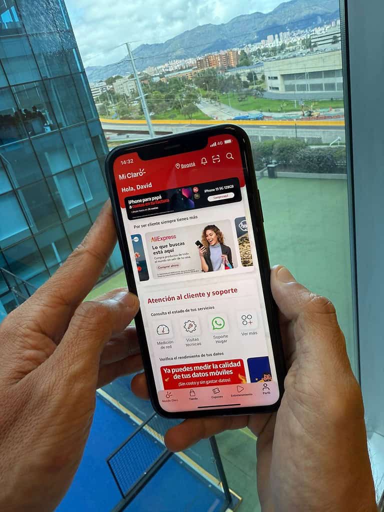 Claro a través de su app busca consolidarse como un centro comercial digital. Foto: cortesía Claro Colombia. 