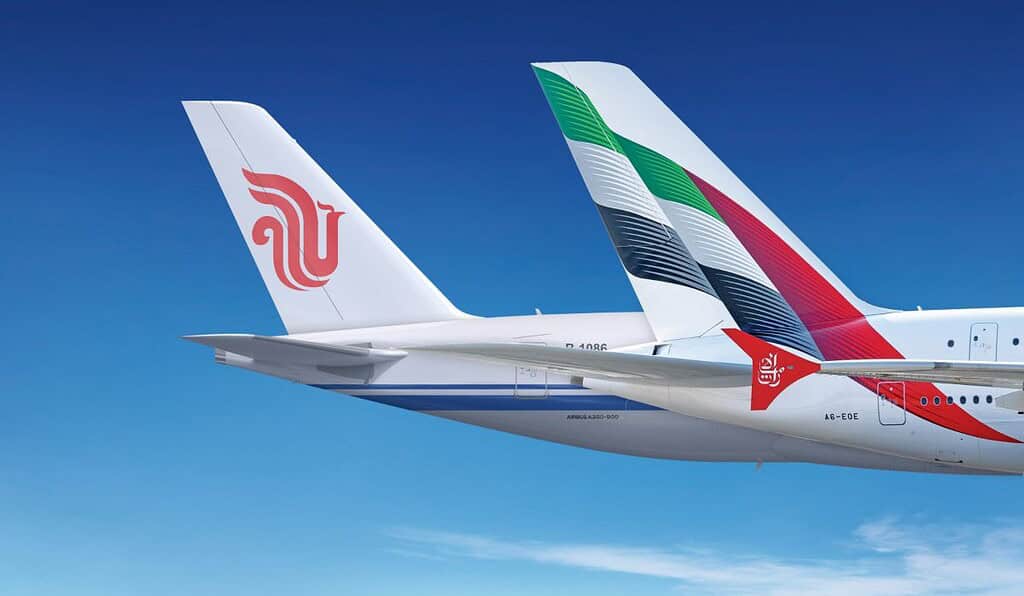 Emirates y Air China