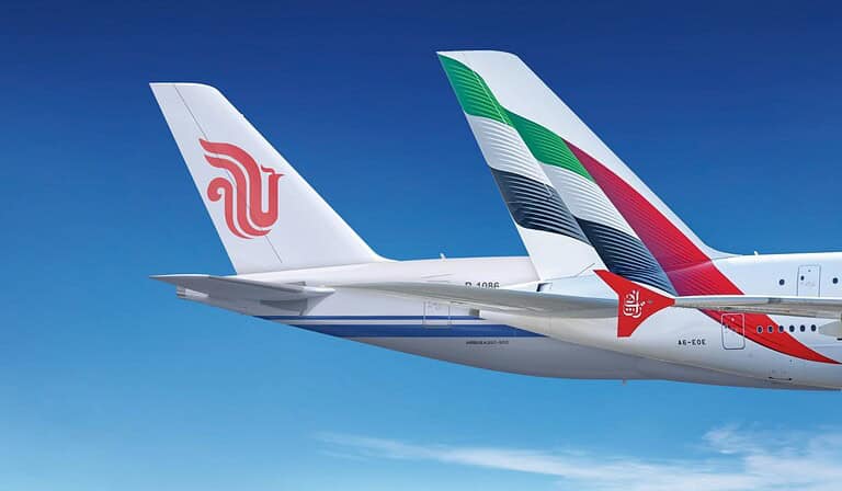 Emirates y Air China