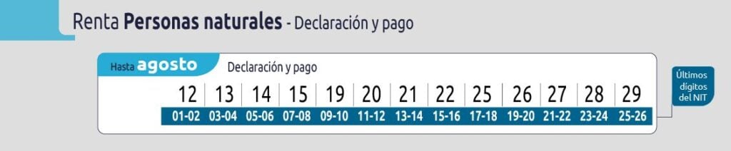 ¿Qué impuestos deben pagarse en agosto? Esto debe saber para evitar sanciones Declaración de renta