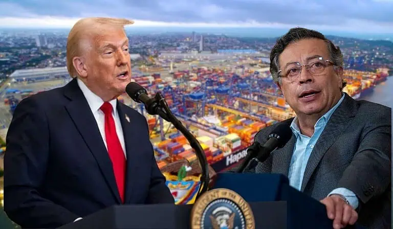 Donald Trump, presidente de EE. UU., y Gustavo Petro, presidente de Colombia. Imagen: Valora Analitik.