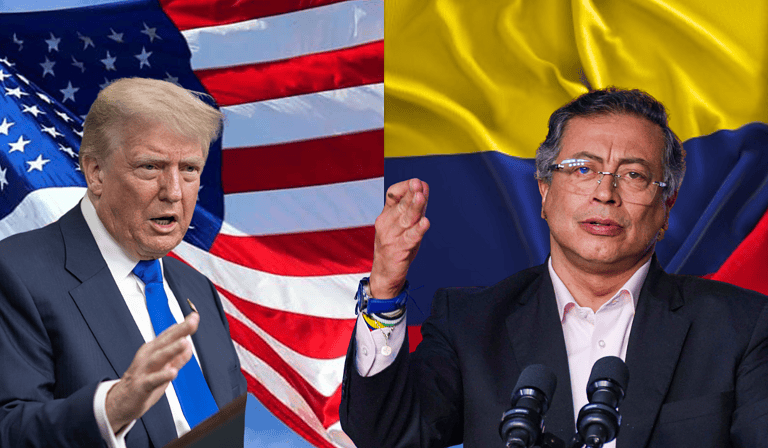 Donald Trump y Gustavo Petro