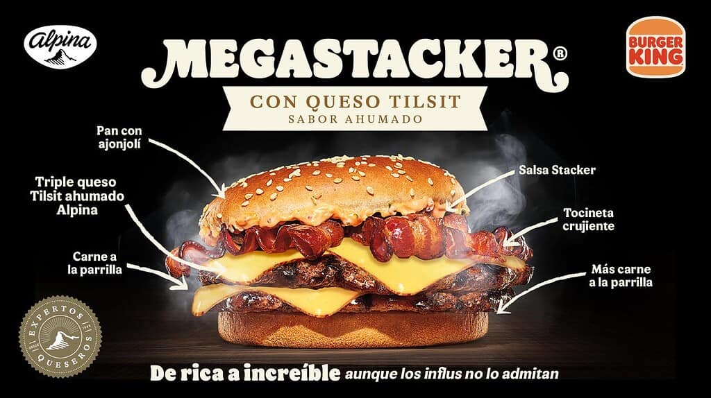 Megastacker de Burger King. Foto: cortesía Burger King. 