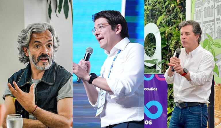 Juan Daniel Oviedo, Miguel Uribe y Juan Manuel Galán