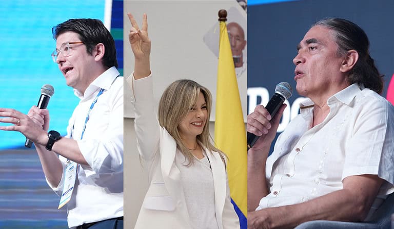 Los precandidatos presidenciales que lideran a la encuesta de Guarumo